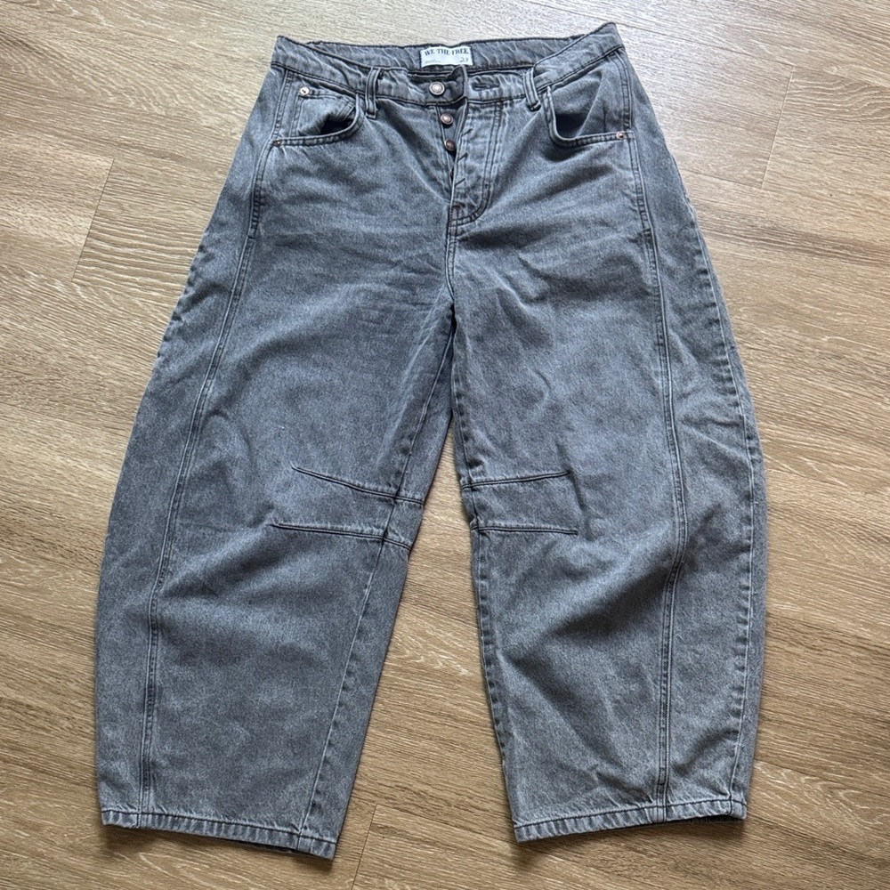 We The Free Charcoal Button-Fly Jeans